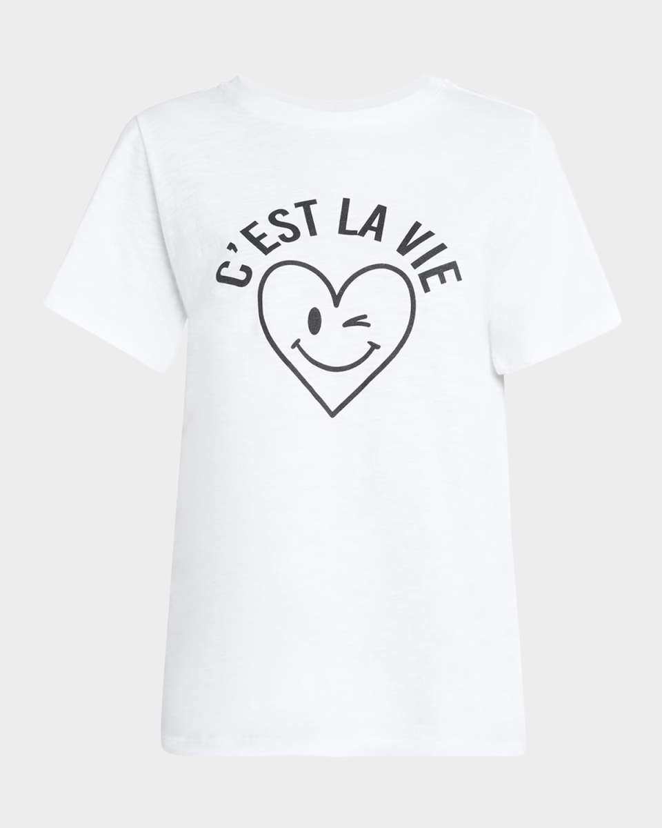 Cest La Vie Smiley Crewneck Tee